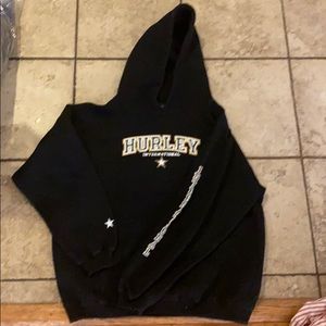 Hurley hoodie black size large